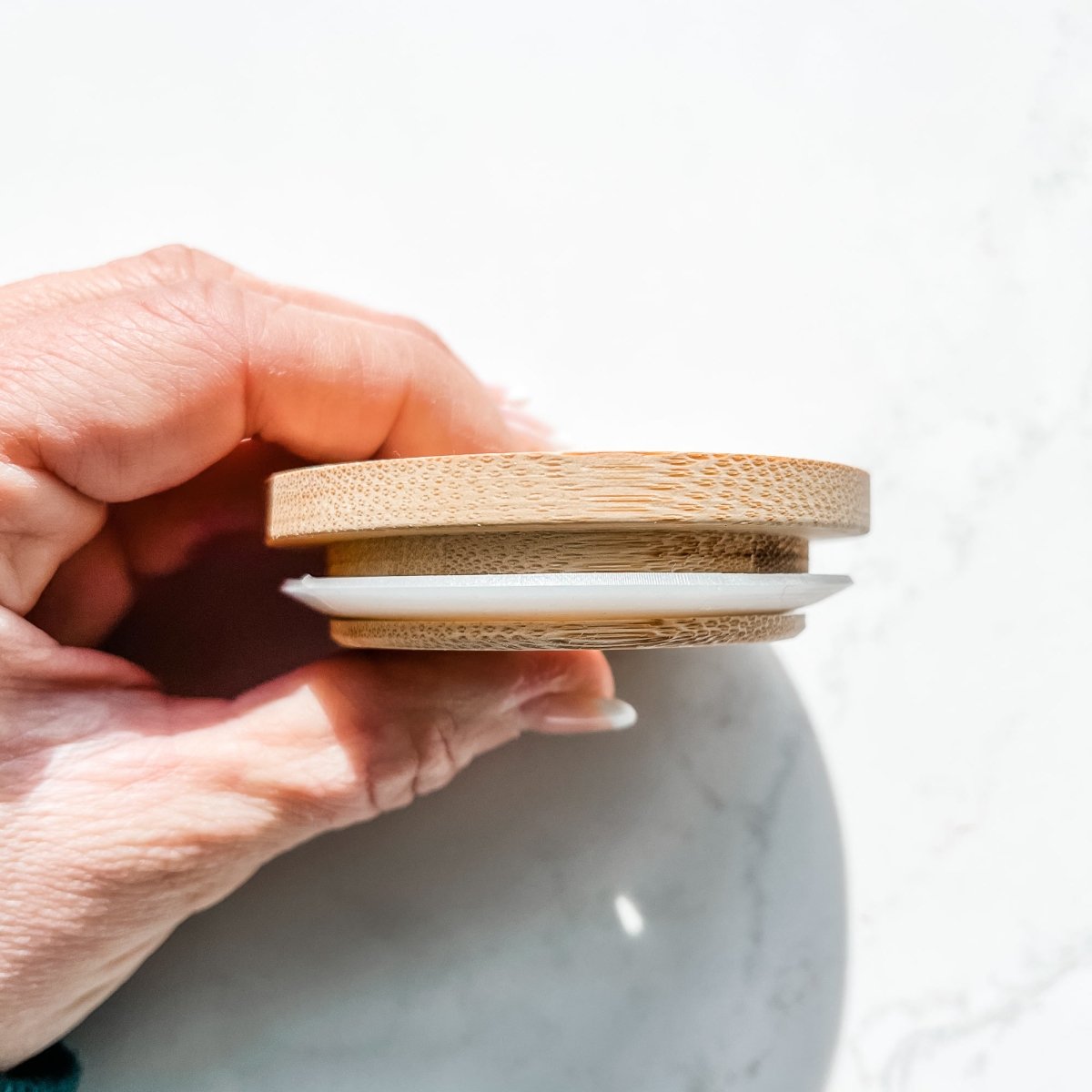 Bamboo Lid & Straw for Beer Can Glass