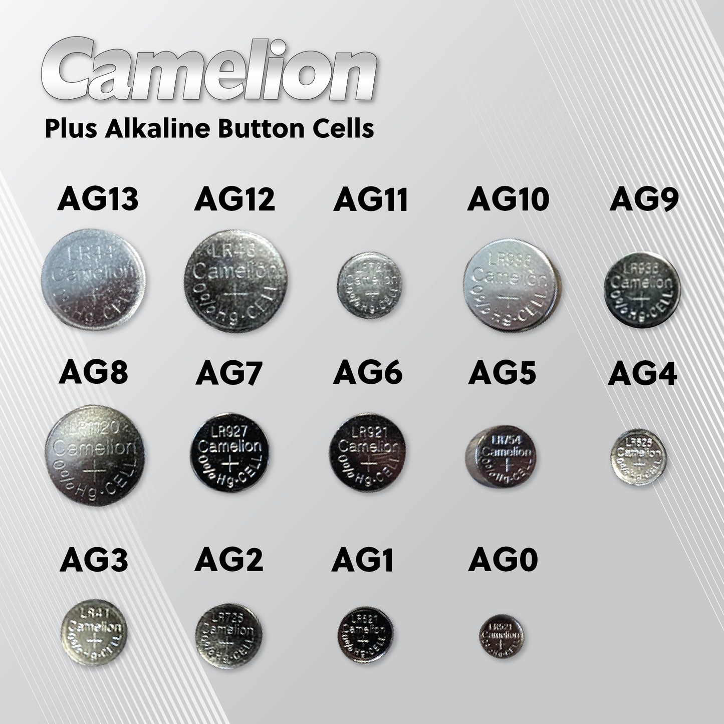 Camelion AG13 / G13 / LR44 / A76 / SR44W / GP76A / 357 1.5V Alkaline