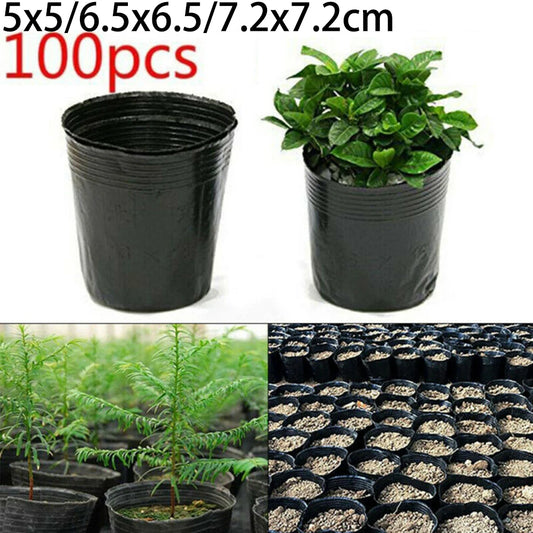 100 Piece Plastic Pot Set for Home Gardeners with Hollow Base Drainage and Breathable for Root Health Maintenance