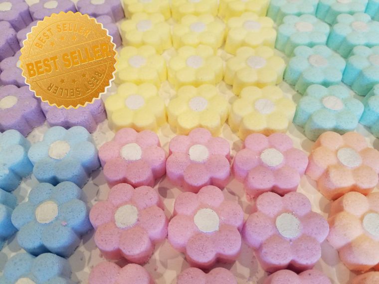 Mini Daisy Bath Bombs,Bath Bomb Flowers,Spring Baby Shower