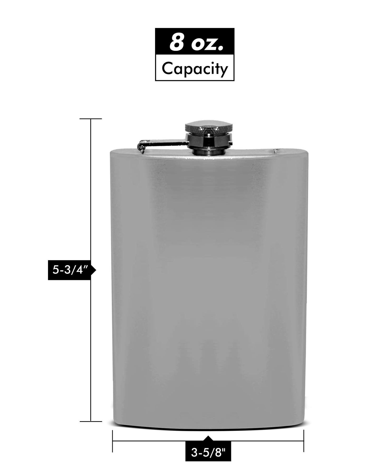 Discount Hip Flask, 8 oz