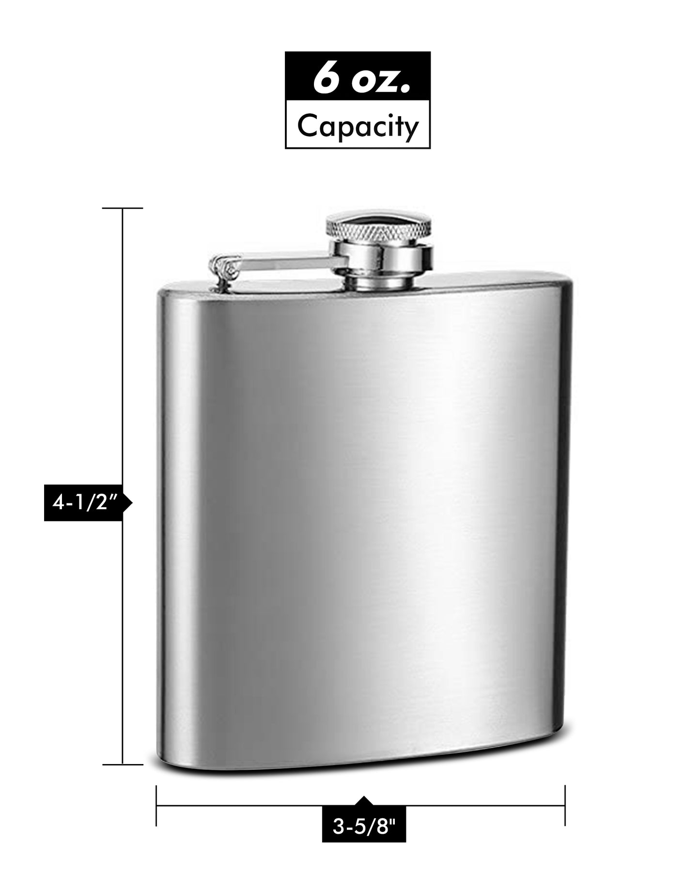 6oz Stainless Steel Hip Flask