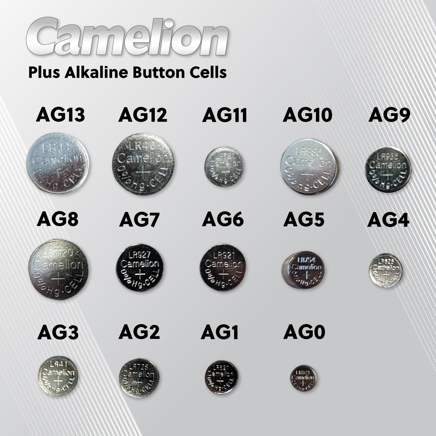 Camelion AG13 Alkaline Button Cell 20 Pack