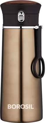 Travelease 360 ml Flask  (Pack of 1, Brown, Steel)