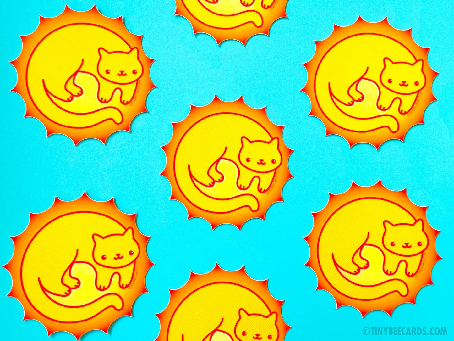 Sun Kitty Vinyl Sticker