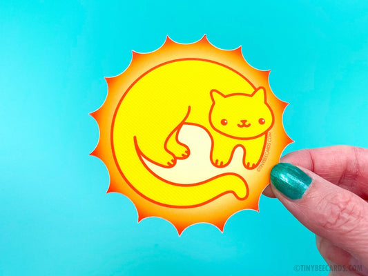 Sun Kitty Vinyl Sticker