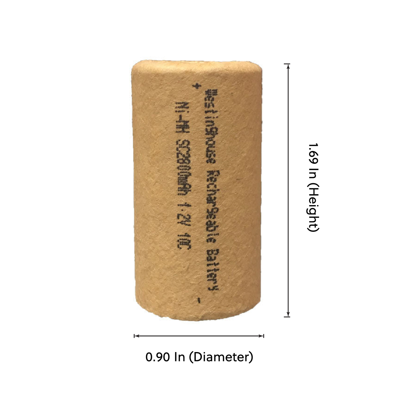 Westinghouse High Rate Sub C Ni-Mh Flat Top 2800mAh