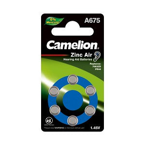 Camelion Hearing Aid A675 6pk